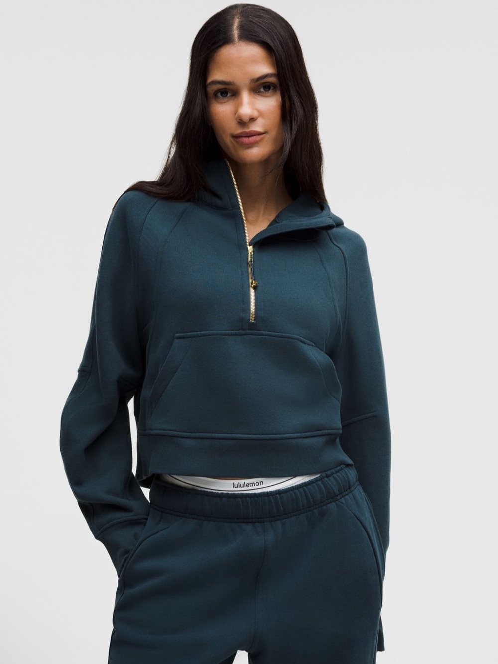 lululemon athletica scuba oversized Half-Zip Hoodie Navy XS/S